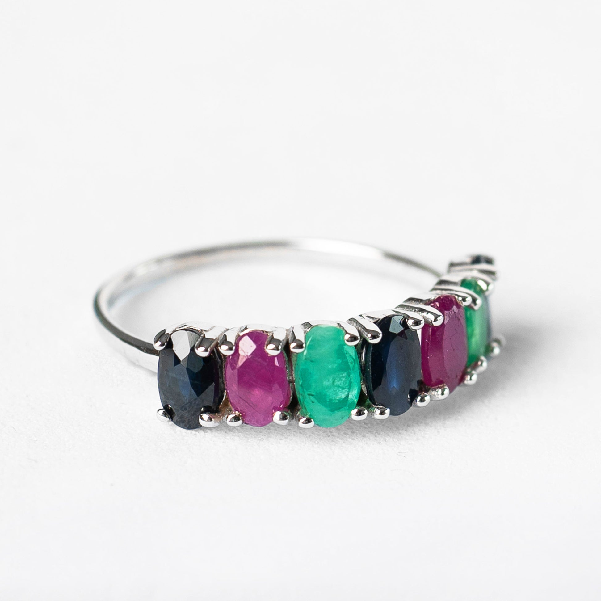 14K Anillo oro blanco coctel