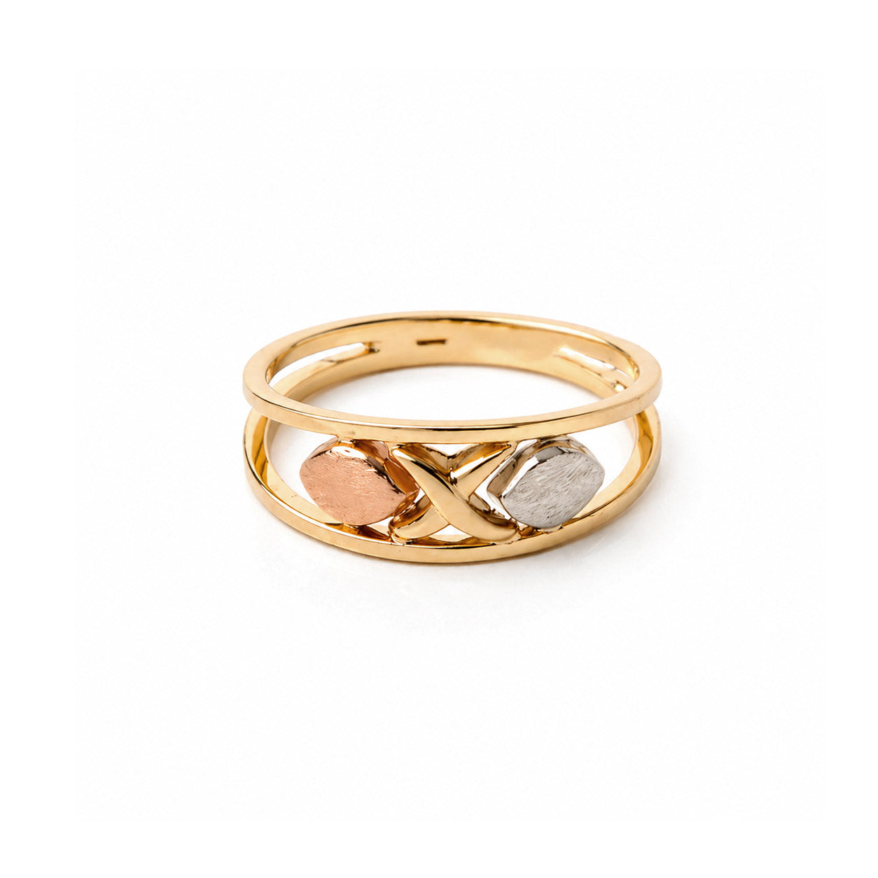 ANILLO ROMBOS EN ORO AMARILLO 14K