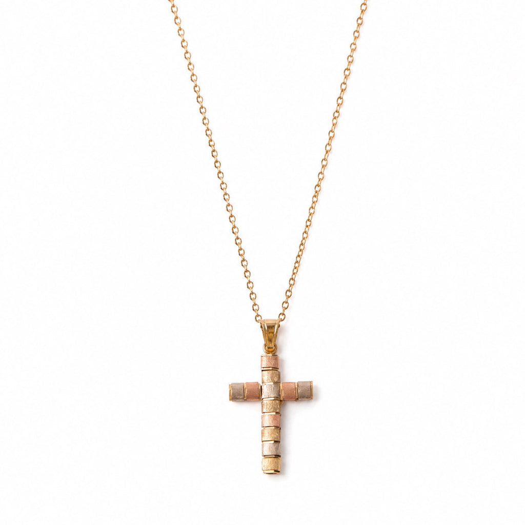 DIJE DE CRUZ EN 3 OROS DE 14K