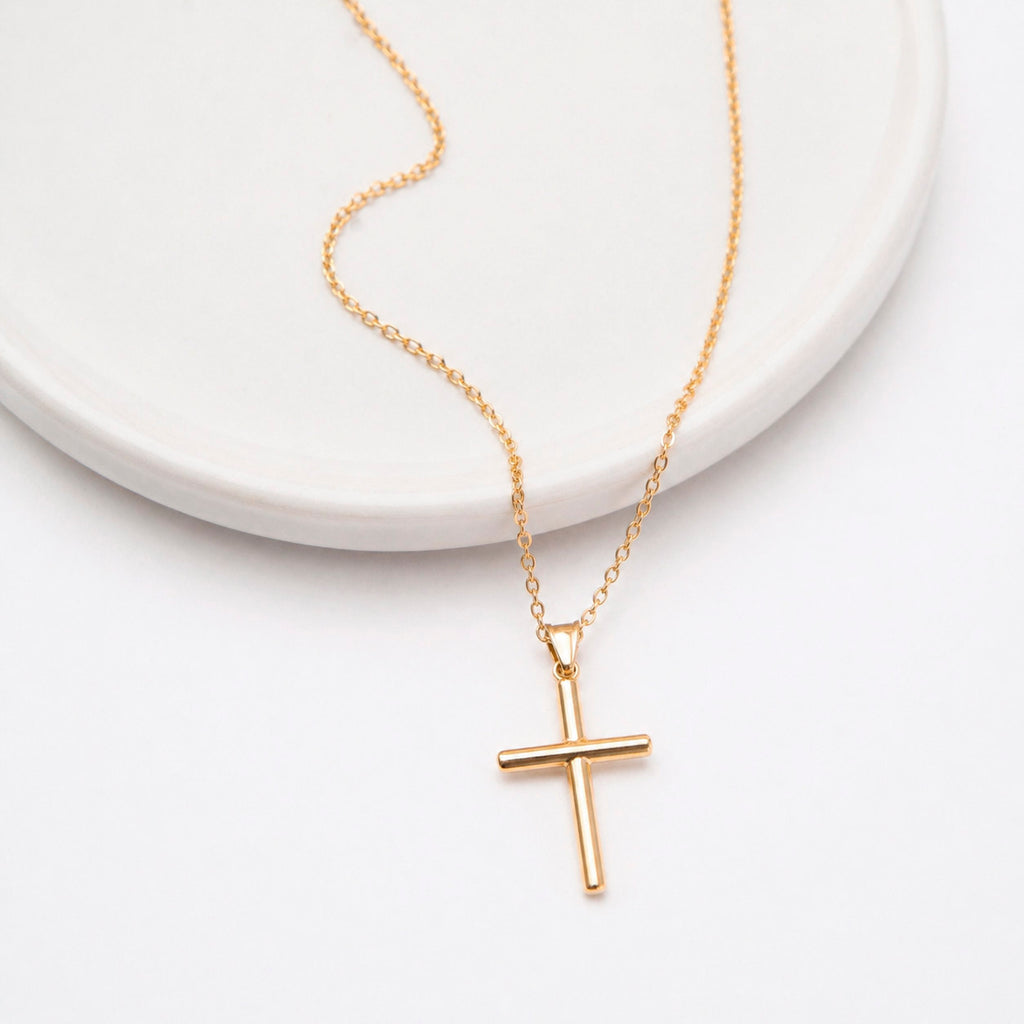 DIJE CRUZ MEDIANA ORO AMARILLO 14K