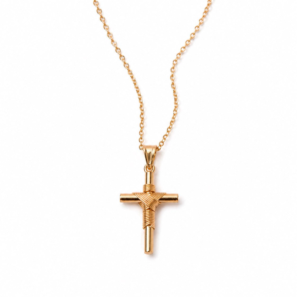 DIJE CRUZ CHICA ORO AMARILLO 14K