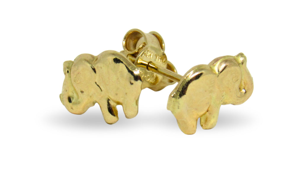BROQUELITOS DE ELEFANTE ORO AMARILLO 14K