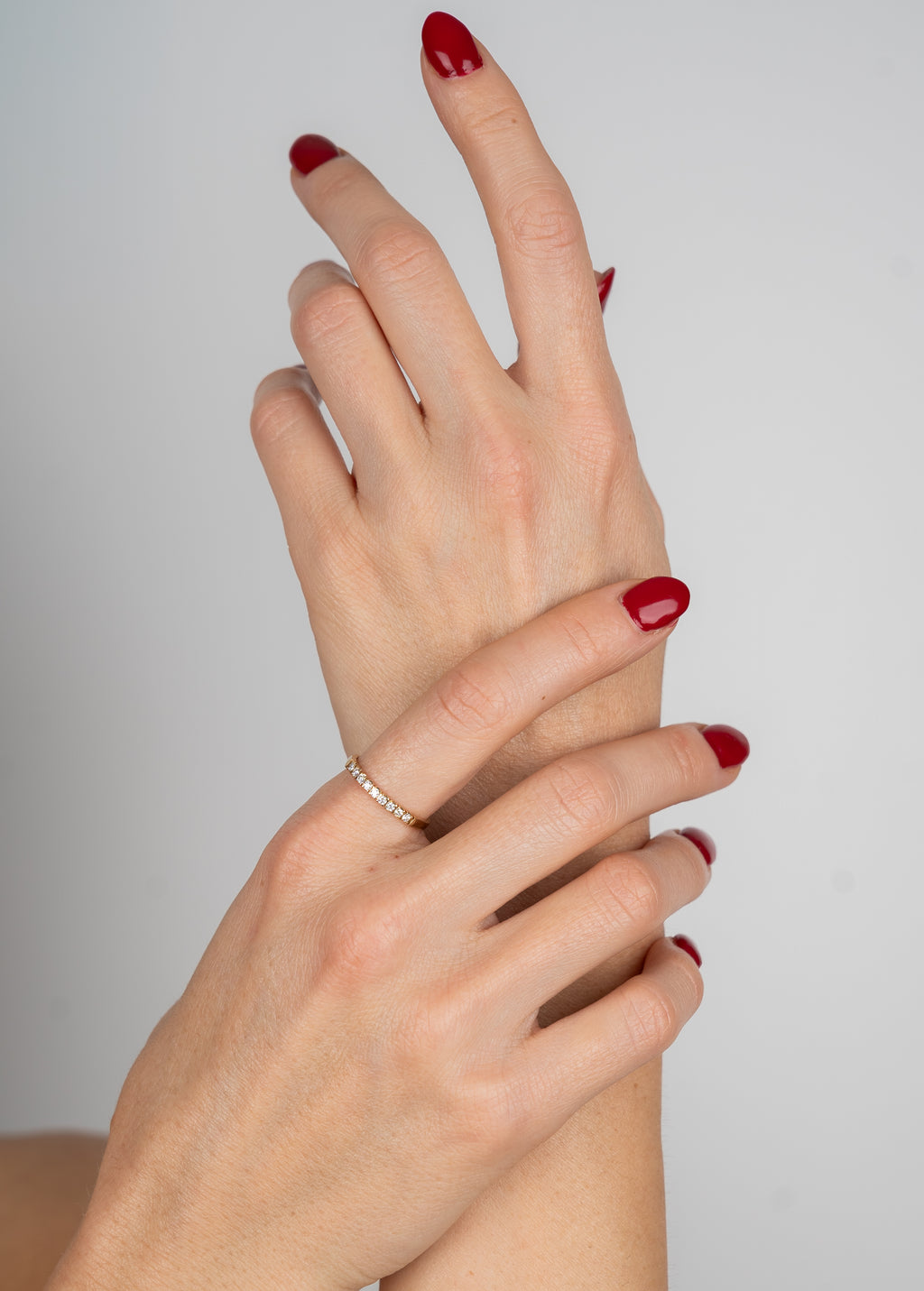 14K Anillo oro amarillo diamantes