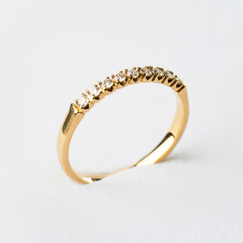 14K Anillo oro amarillo diamantes