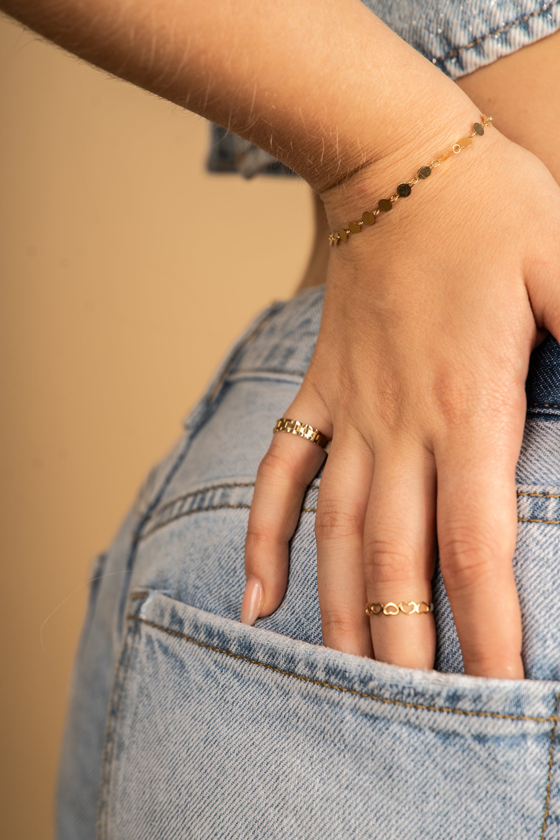 ANILLO CORAZONES EN ORO AMARILLO 14K