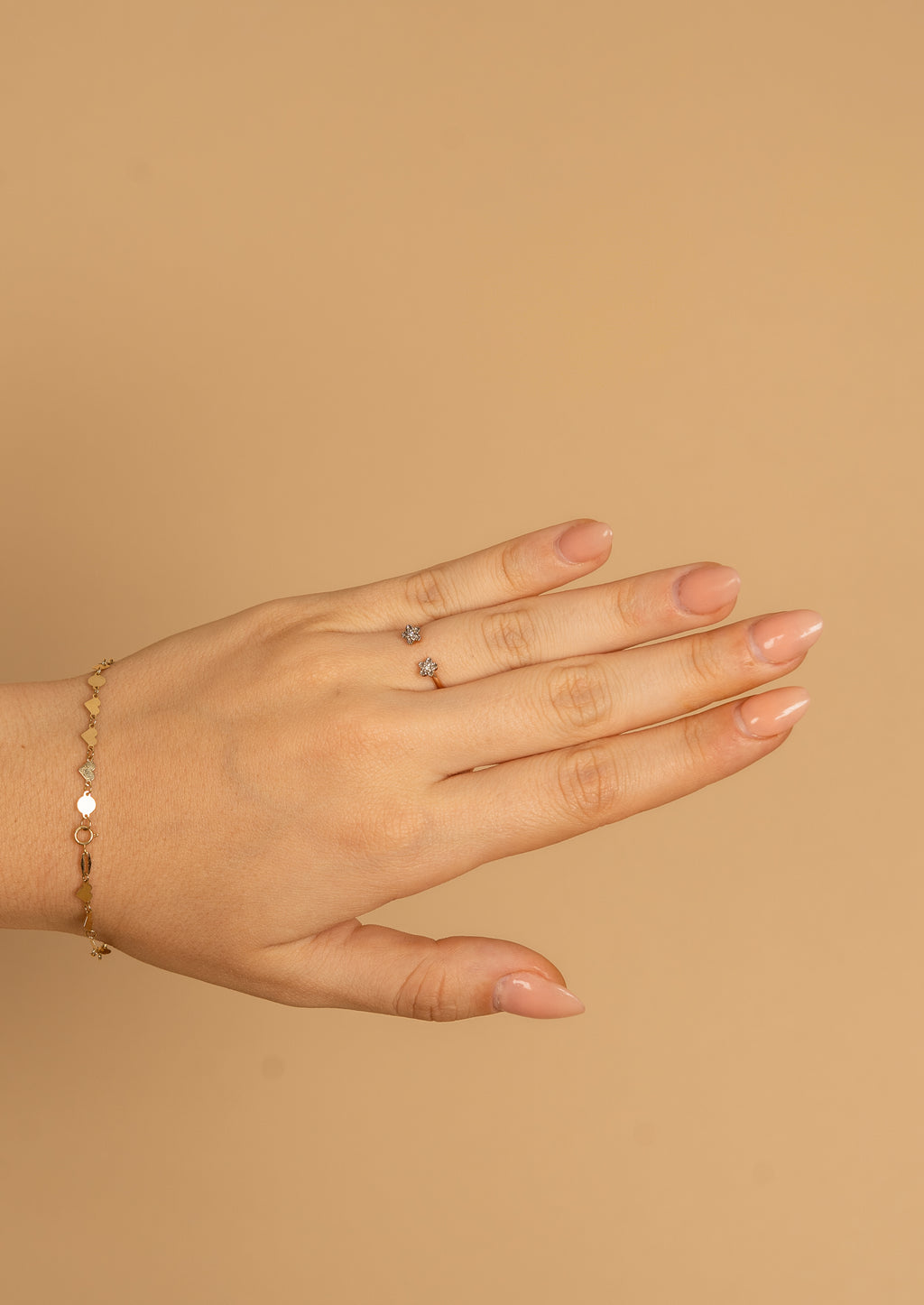 PULSERA CIRCULOS Y CORAZONES EN ORO AMARILLO 14K