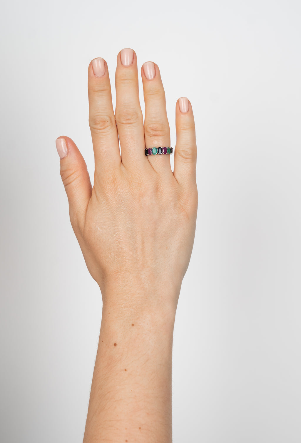 14K Anillo oro blanco coctel