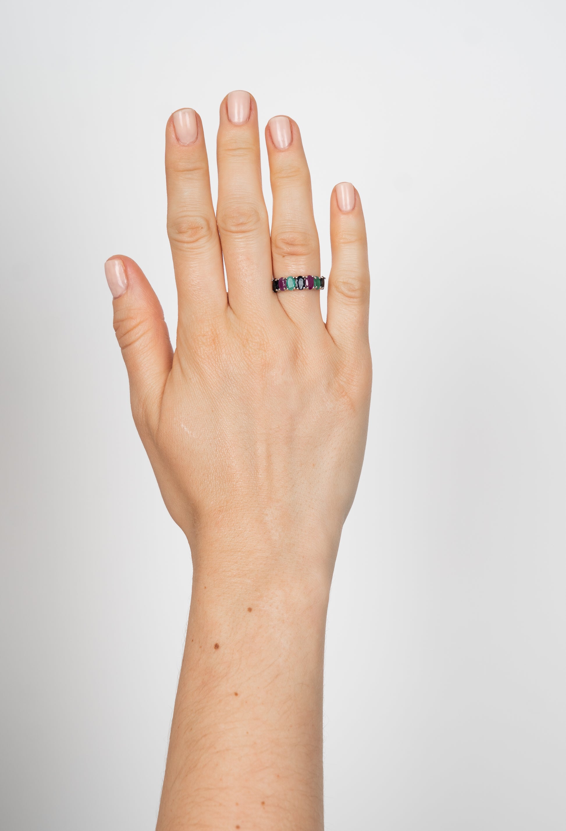 14K Anillo oro blanco coctel