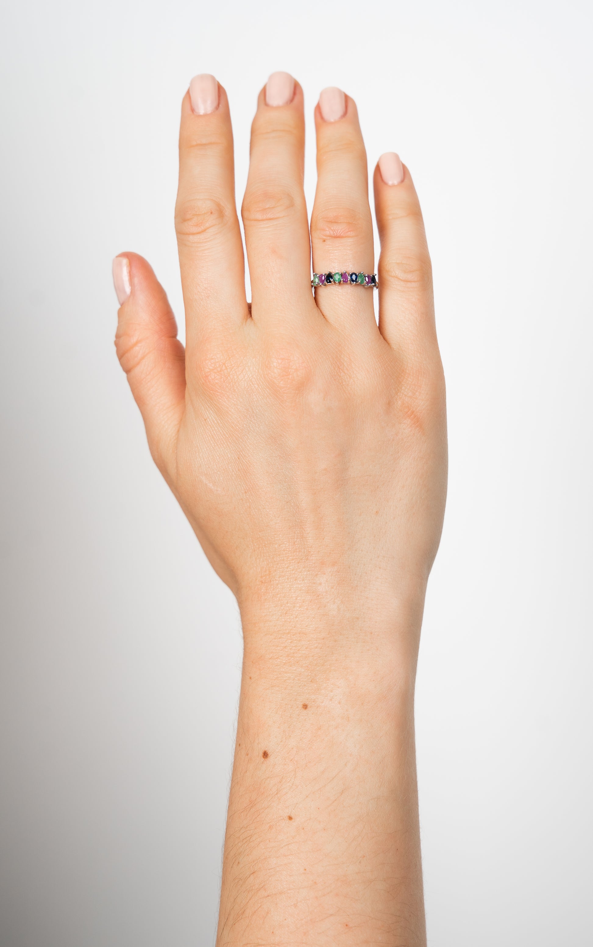 14k anillo oro blanco coctel