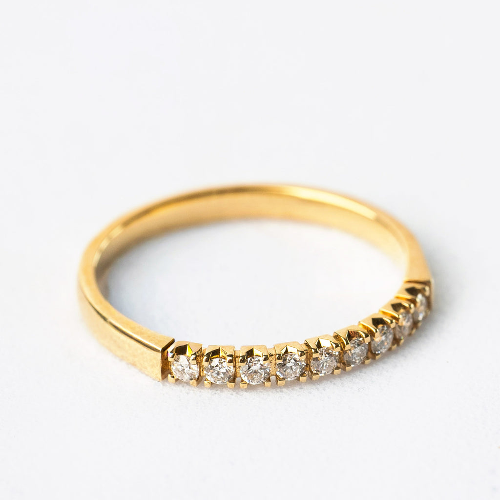 14K Anillo oro amarillo diamantes