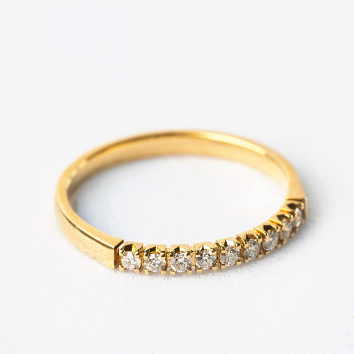 14K Anillo oro amarillo diamantes