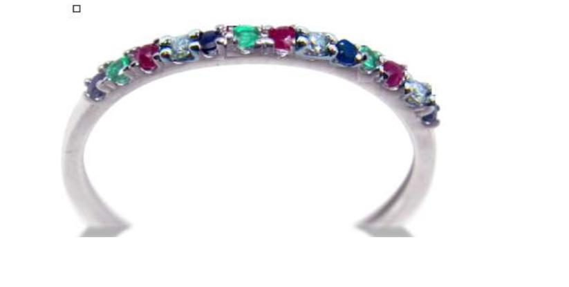 14K Anillo oro blanco coctel diamantes