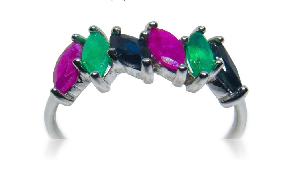 14K Anillo oro blanco coctel